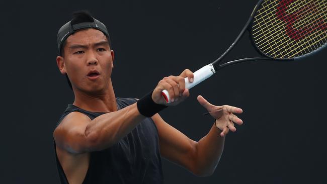 Tu during his Australian Open prep. Picture: Mike Owen/Getty Images