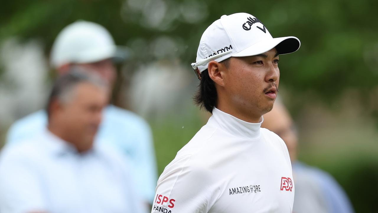 CROMWELL, CONNECTICUT - JUNE 24: Min Woo Lee of Australia walks off the first tee during the third round of the Travelers Championship at TPC River Highlands on June 24, 2023 in Cromwell, Connecticut. (Photo by Rob Carr/Getty Images)