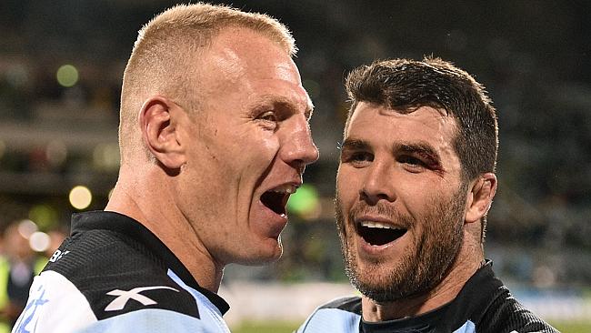 Two of Cronulla’s most experienced players Luke Lewis and Michael Ennis.