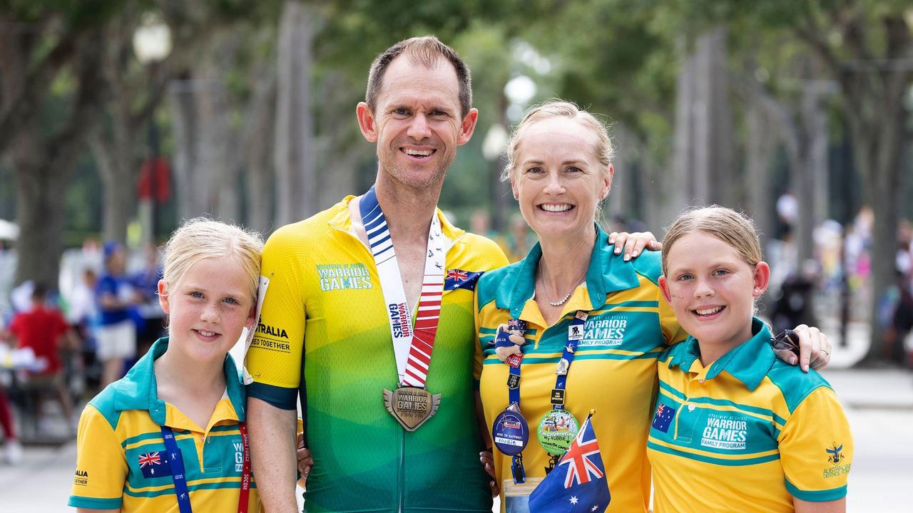 Adam Jackson, his wife Kate and his two children Maddy and Layla. Photo: contributed