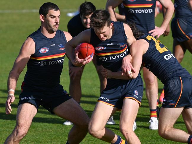 Taylor Walker will be looking to help the Crows snap their three-game losing streak on Sunday. He’s back after a neck injury. Picture: Naomi Jellicoe