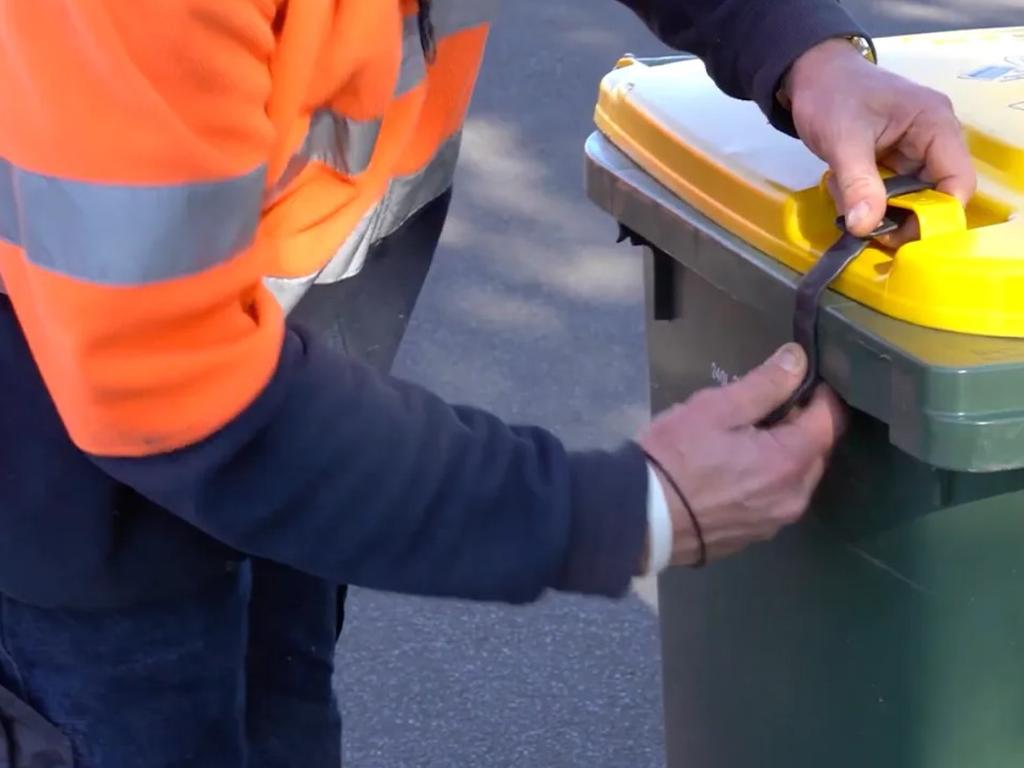 Bin latches have been rolled out across Australian councils. Picture: Supplied