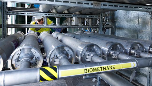 Jemena’s newly operational Malabar biomethane plant. Biomethane is widely used overseas. Picture: Max Mason-Hubers