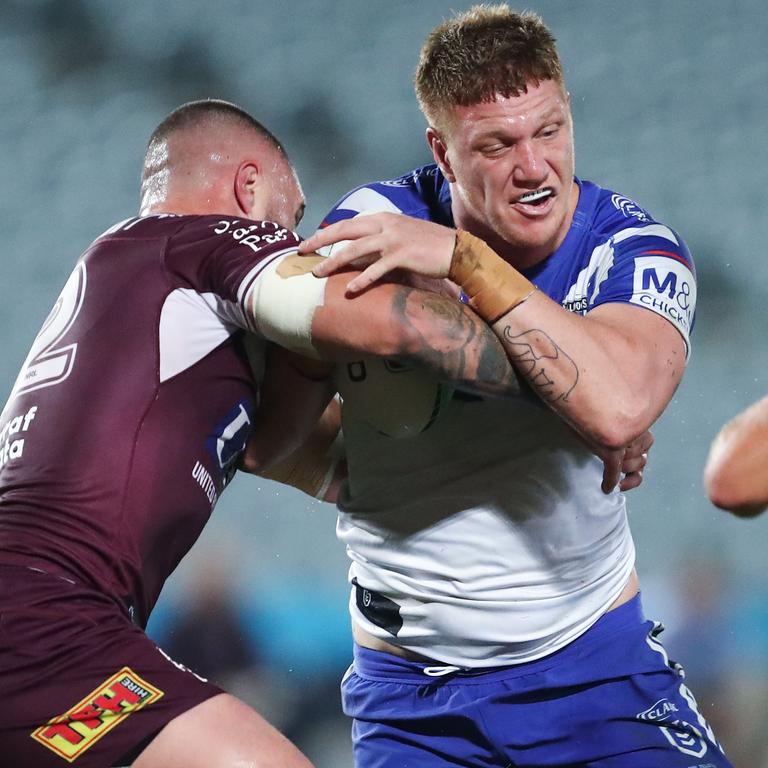 Dylan Napa came to the Bulldogs with big shoes to fill. Picture: AAP Image/Brendon Thorne