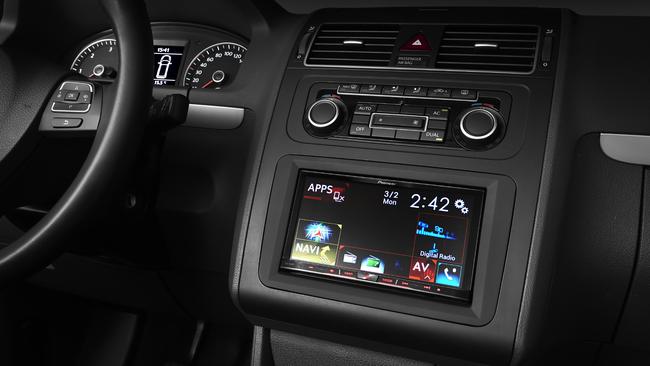 iPhone a friend ... Pioneer’s AVIC-F60DAB integrates with Apple’s CarPlay.