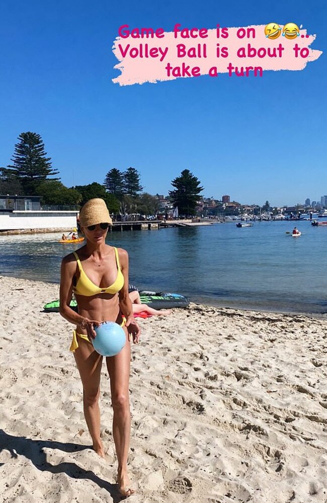 Kyly’s abs were on full display as she enjoyed a game of volleyball. Picture: Instagram/KylyClarke