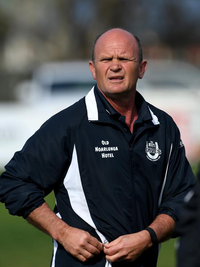 Noarlunga Coach Barry Pilmore was pleased with his side’s performance in its final minor round match against Christies Beach. Picture: Tricia Watkinson