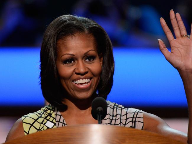 Michelle Obama urged her fans to vote for Joe Biden during the election campaign. Picture: AFP