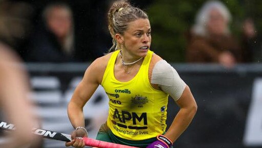 Rosie Malone of the Hockeyroos. Blacksticks Women v Austraila, Oceania Hockey, Olympic Qualifying match, Northland Hockey, Whangarei, Thursday 10 August 2023. Photo: Simon Watts/www.bwmedia.co.nz @bwmedianz