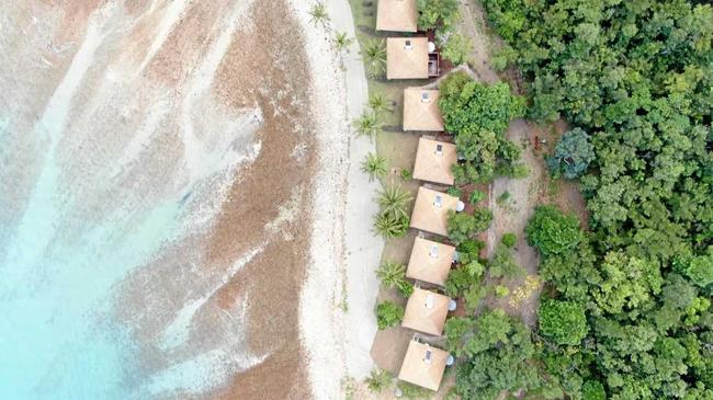 AERIAL VIEW: Located on the southern point of Long Island, the Elysian Eco Resort promises a blissful escape from the crowds for a maximum of 20 guests across ten private villas. Picture: Contributed