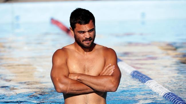 Hunt during Gold Coast Suns recovery session at Nerang. Picture: Adam Head