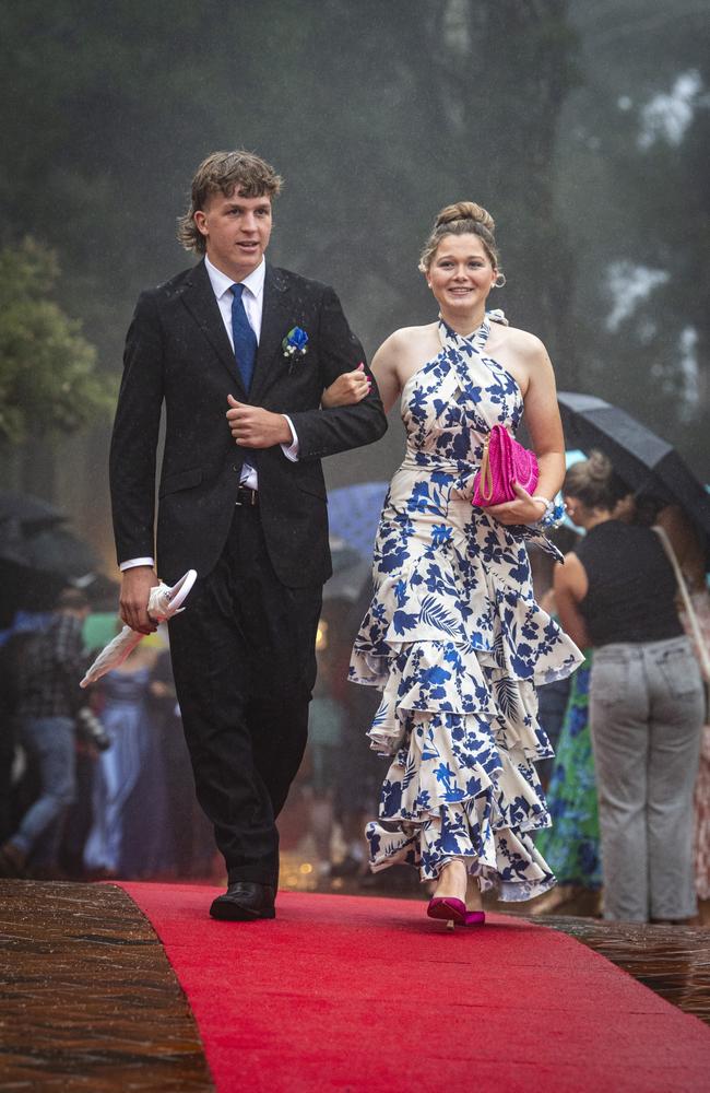 James Biggs partners Penne Skene at Fairholme College formal, Wednesday, March 27, 2024. Picture: Kevin Farmer