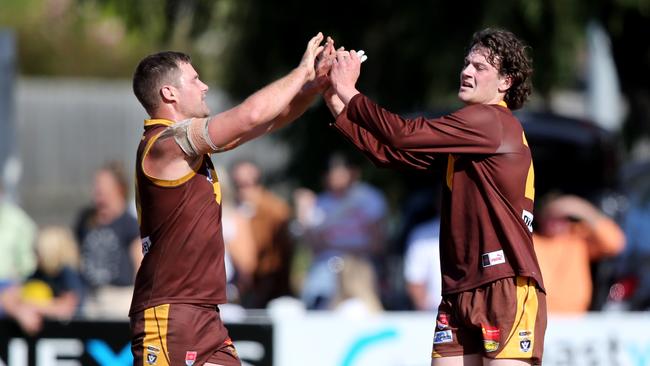 Drysdale's Joel Watson was once again dangerous, kicking four goals. Picture: Mike Dugdale