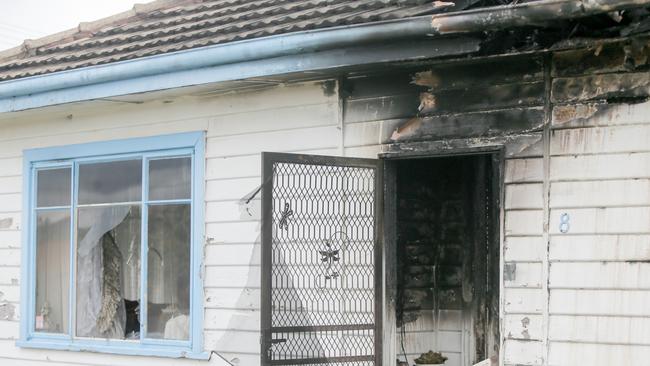 Damage caused by a fire at a house at Mayfield, Launceston. Picture: PATRICK GEE