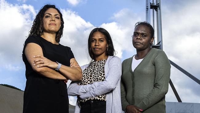 Jacinta Price, Meesha Long and Cheron Long. Picture: Gary Ramage