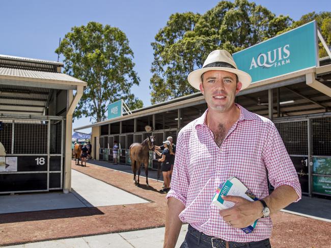 Aquis Farm Deputy CEO Shane McGrath at the Magic Millions sales complex. Picture: Jerad Williams