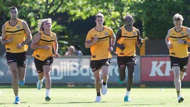 Hawthorn preseason training session at Waverley Park. Picture: Tony Gough