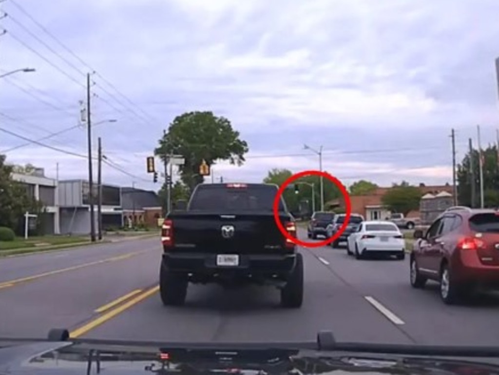 The student was pulled over after cops mistook her car for another that had performed an illegal turn. Picture: Dalton Police