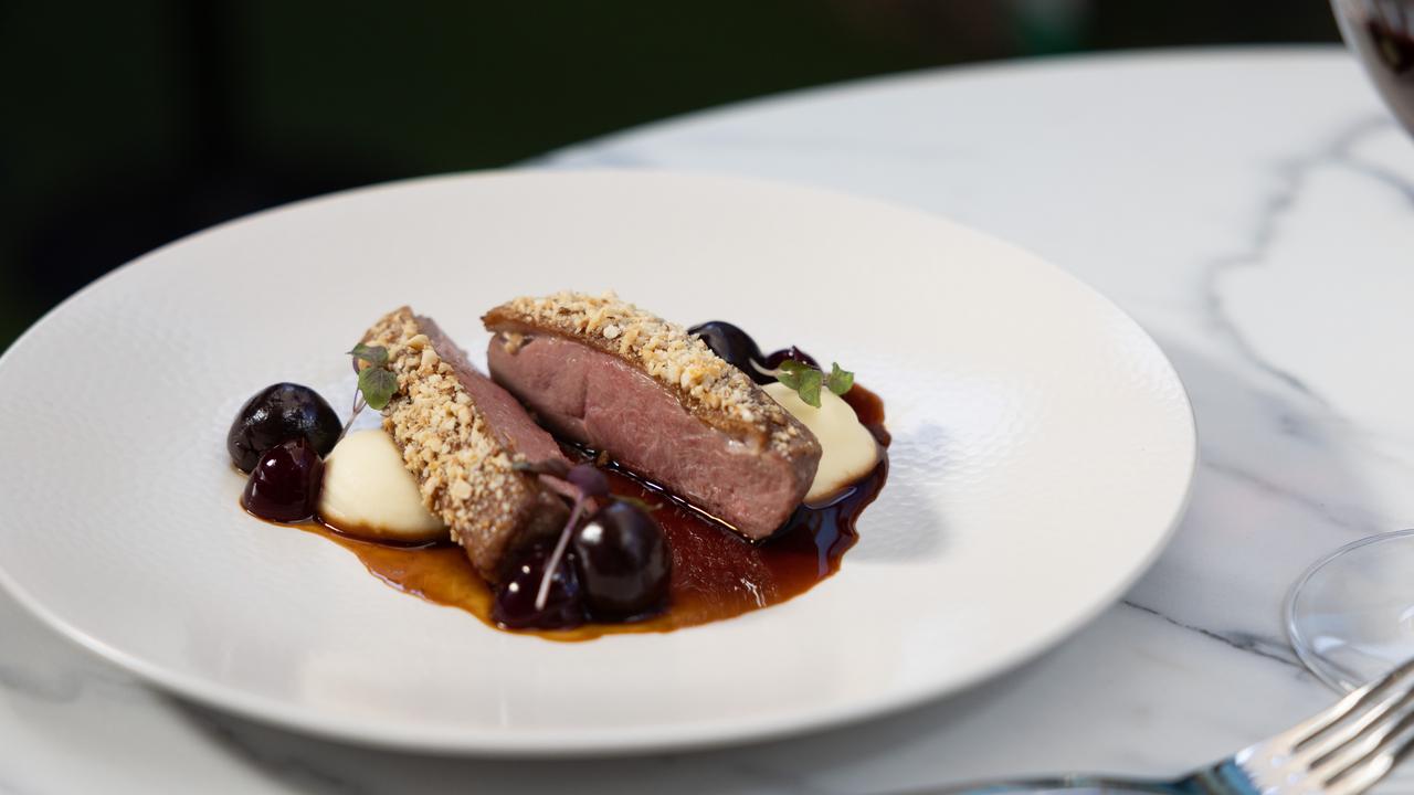 The roast duck breast at Victory Lane in Ascot. Picture: David Kelly