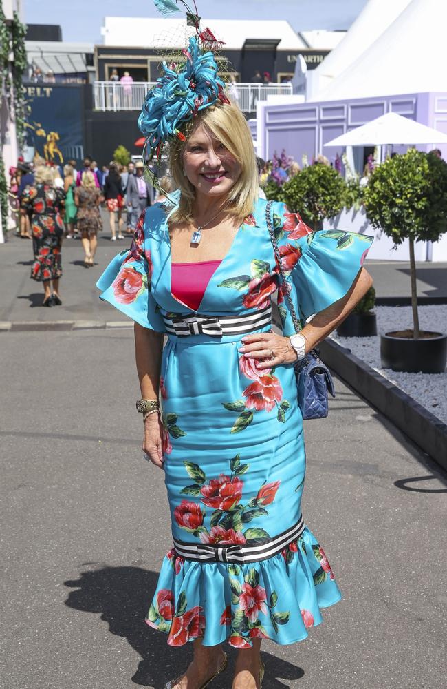 Kerri-Ann Kennerley has gone for a bold, floral number. Picture: MediaMode