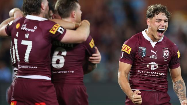 Reece Walsh had the last laugh in the Origin opener. (Photo by Mark Kolbe/Getty Images)