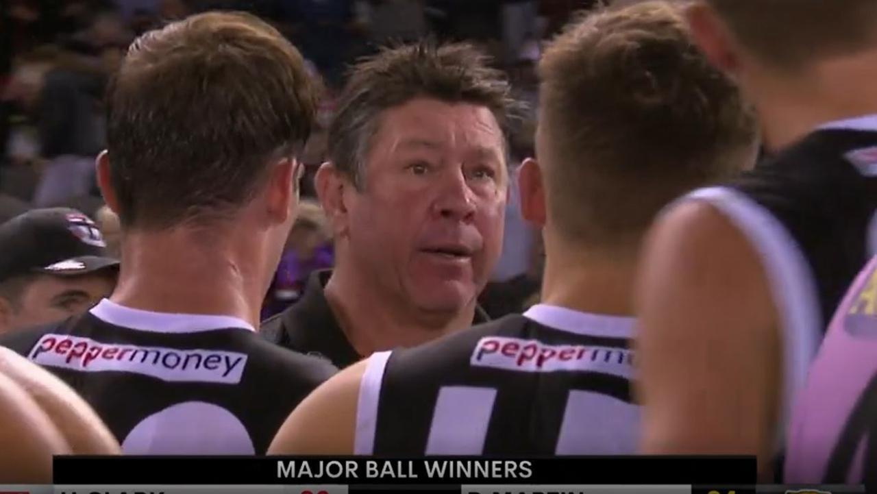 St Kilda coach Brett Ratten wasn't happy.