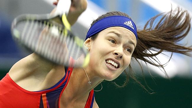 Serbia's Ana Ivanovic has won her first match at the Tournament of Champions.
