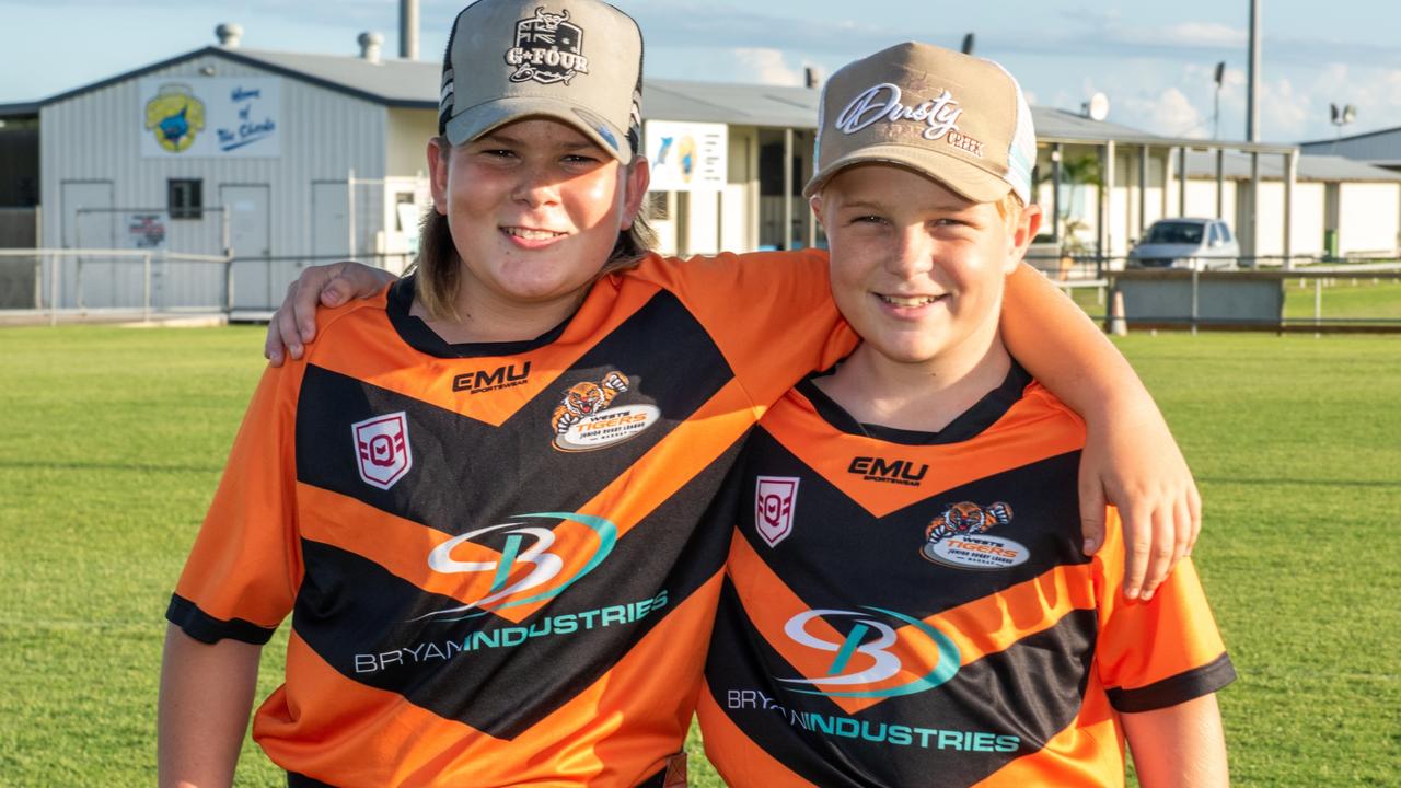 Kyeren Deacon and Rylan Lepin at The Festival of Rugby League. Picture: Michaela Harlow