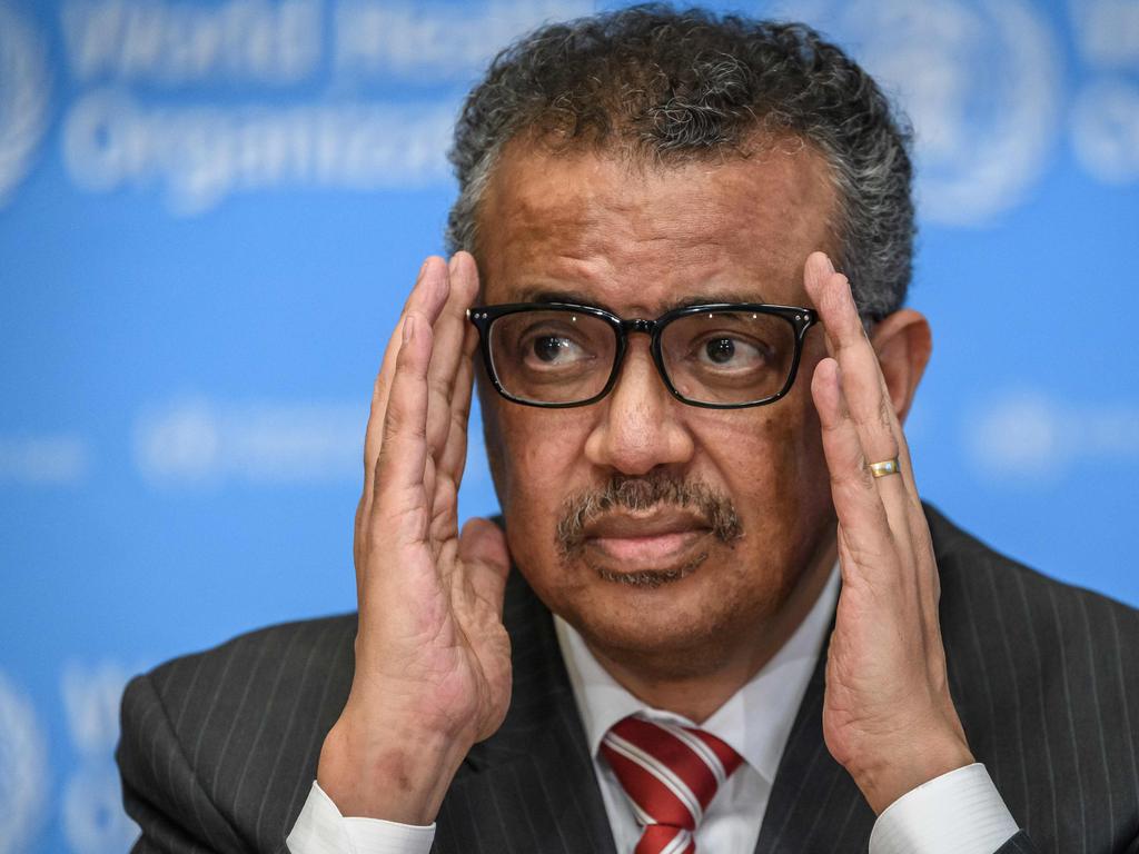 World Health Organisation Director-General Tedros Adhanom Ghebreyesus said he was ‘very disappointed’ China had not authorised entry for the research team. Picture: Fabrice Coffrini / AFP
