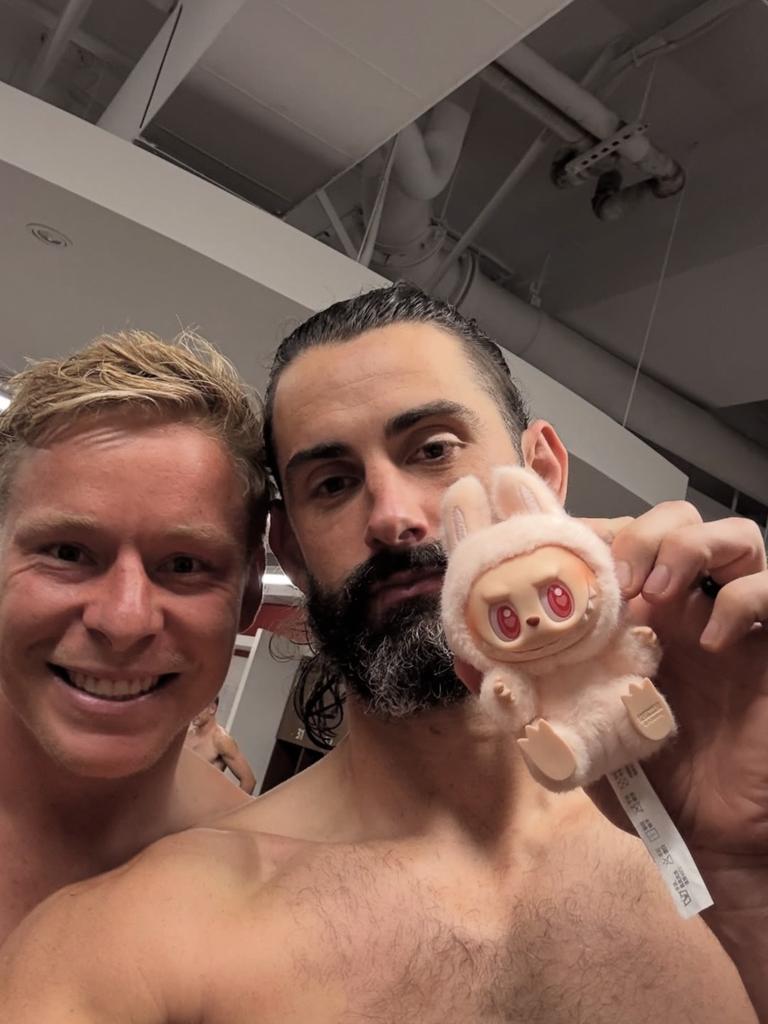Swans stars Isaac Heeney and Brodie Grundie have jumped on the Labubu bandwagon. Picture: Instagram