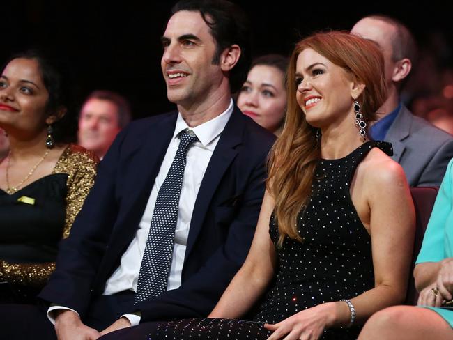 Sacha Baron Cohen and Isla Fisher during the 6th AACTA Awards. Picture: Mark Metcalfe/Getty