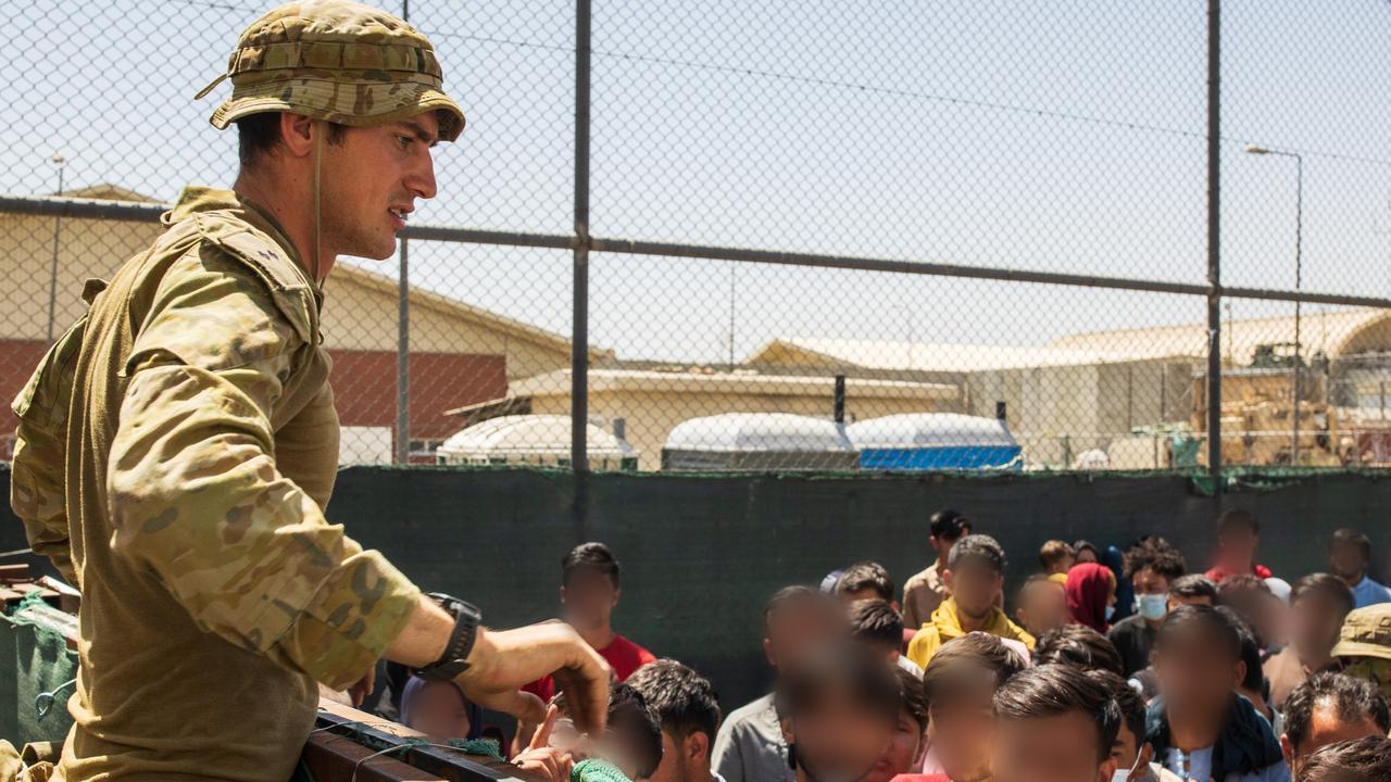 The Ready Combat Team including members of the 1st Battalion, the Royal Australian Regiment, worked to identify, collect and assist Australian nationals and approved foreign nationals enter Hamid Karzai International Airport at Abbey Gate.