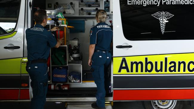 The driver smashed into a medical centre. Picture: Brendan Radke