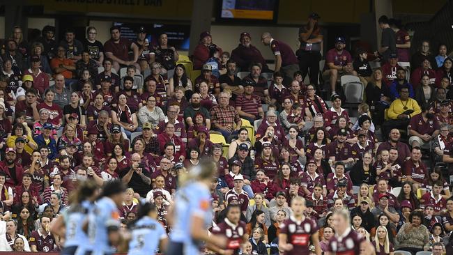 The crowd is seen during game two of the women's State of Origin series between New South Wales Skyblues and Queensland Maroons at Queensland Country Bank Stadium on June 22, 2023 in Townsville, Australia. (Photo by Ian Hitchcock/Getty Images)