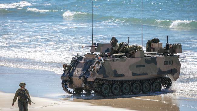 An example of the amphibious assault craft that will land on the beach at Bowen on Monday.