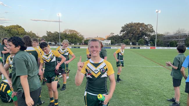 Nathan Phelps kicked the winning field goal for Year 9 Alexandra Hills SHS.