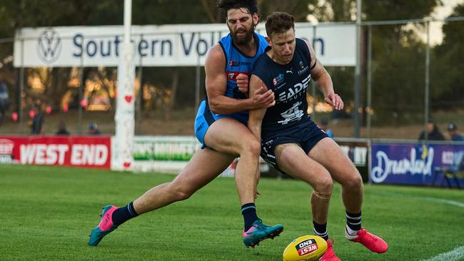 Ben Haren joined Lockleys from South Adelaide for 2022 and is now on the cusp of kicking 100 goals in a season. Picture: Matt Loxton