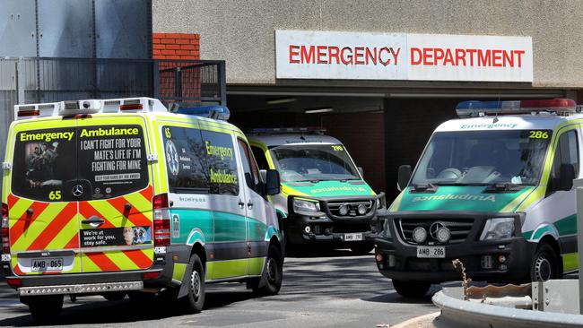 The Queen Elizabeth Hospital ambulance bay in Adelaide. Picture: NCA NewsWire / Dean Martin