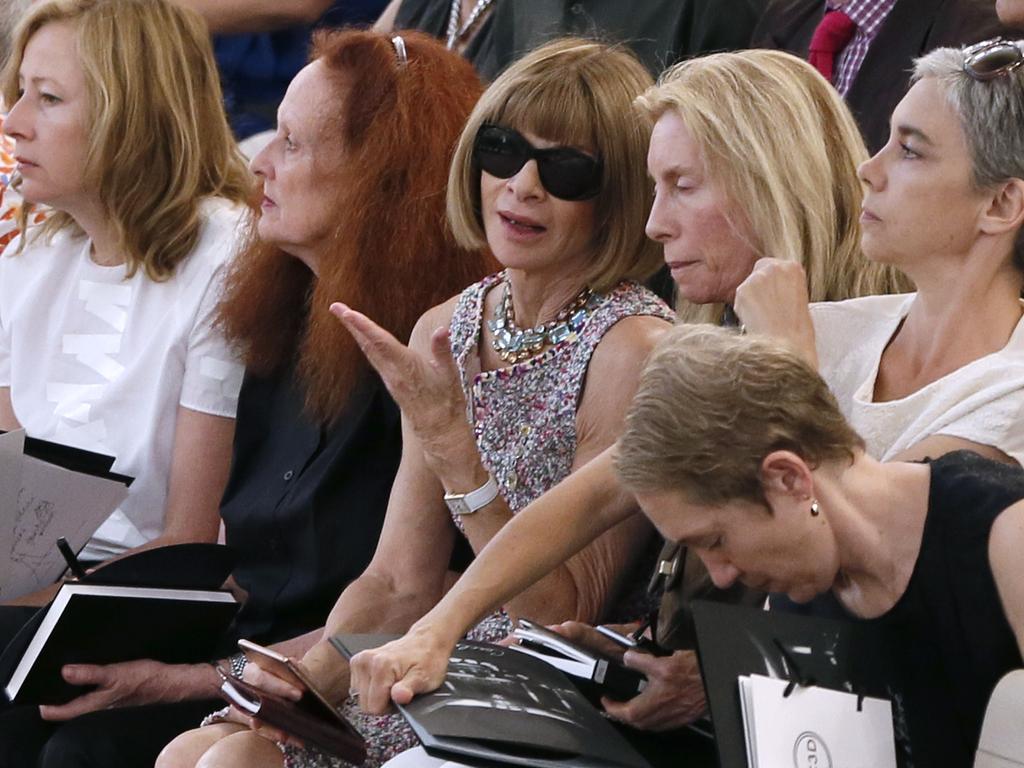 Anna Wintour attends the Chanel 2015-2016 fall/winter Haute Couture collection fashion show. Picture: AFP