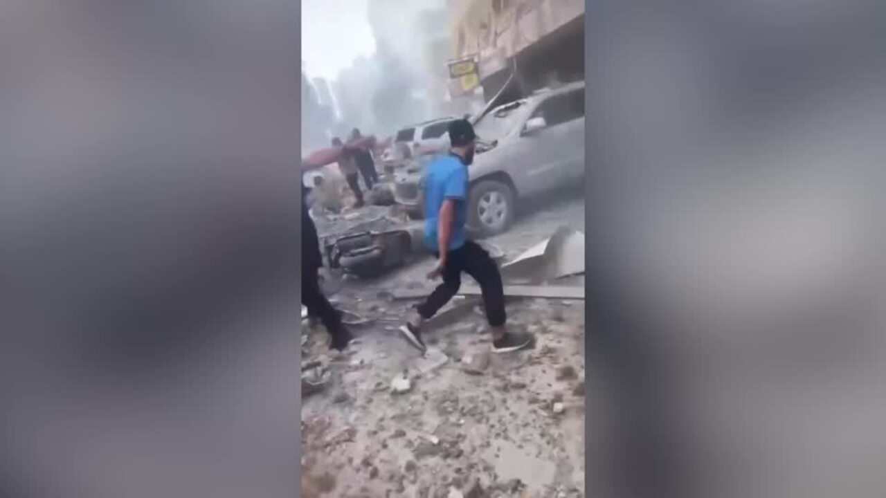 Debris covers the street in aftermath of deadly Beirut strike