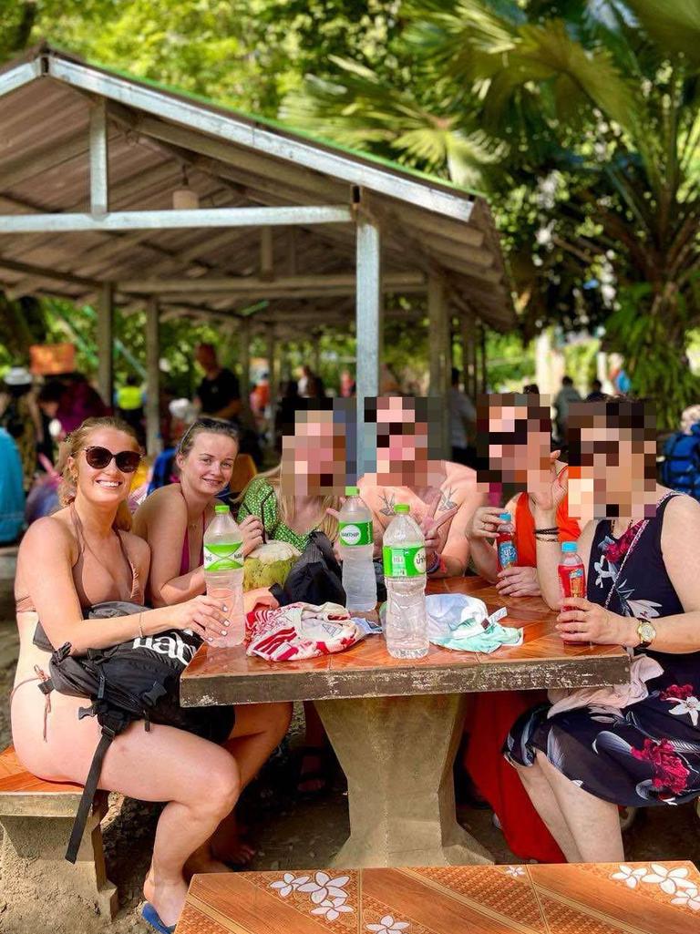 Simone White and Bethany Clarke, far left, in their last photo together before Simone died.