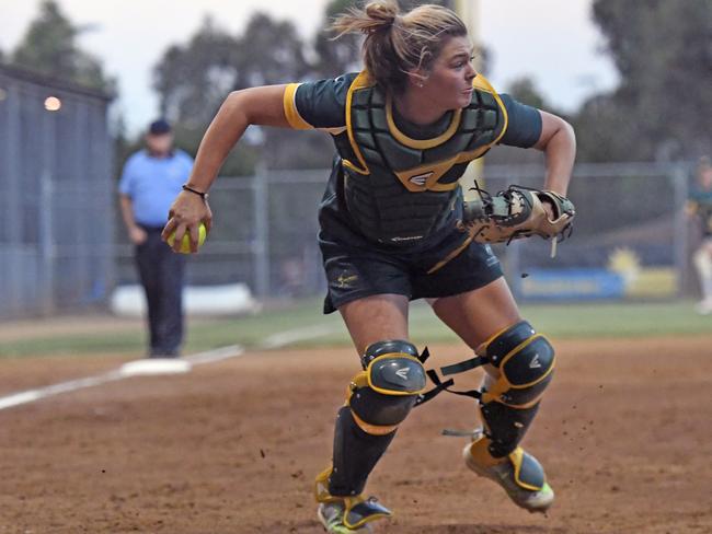 Aussie Spirit softball player Taylah Tsitsikronis - must credit Luis Veniegra