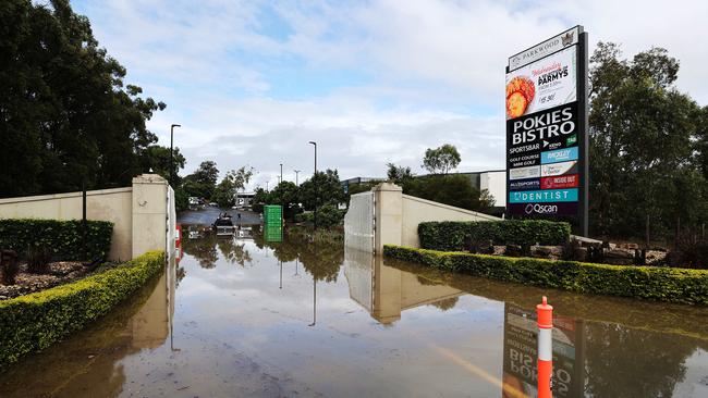 Flash flooding at Parkwood on Tuesday. Picture: Nigel Hallett