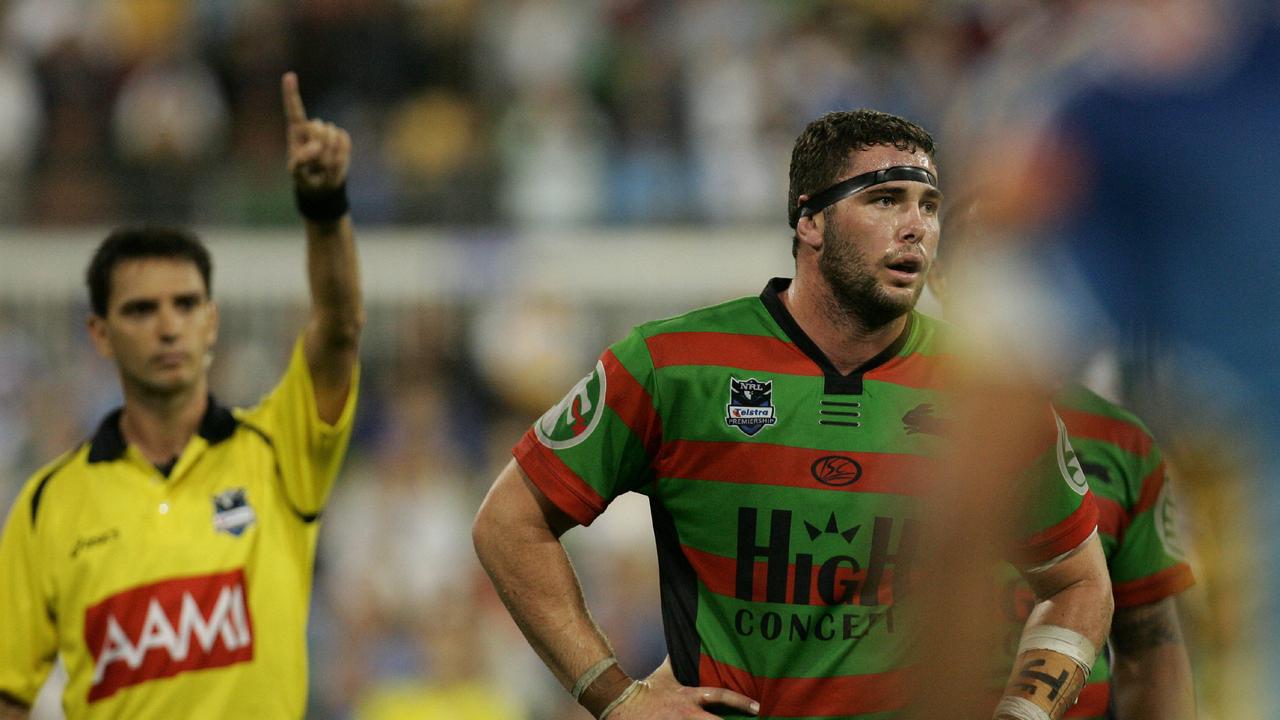 Jaiman Lowe is sent off after punching Titans' Brett Delaney . Pic: Adam Head