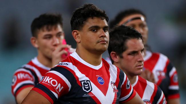 Latrell Mitchell has been told to stay away from the club as the premiers begin their pre-season training on Monday. Picture: Cameron Spencer/Getty Images