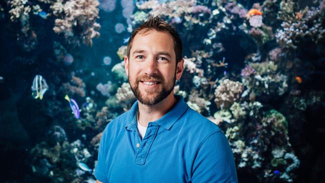 Dr Jamie Craggs is the lead scientist on the Horniman’s groundbreaking Project Coral research, at the Coral Spawning Lab. Picture: Sophia Spring