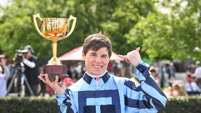 Craig Williams after Onesmoothoperator (USA) won the Ladbrokes Geelong Cup. Picture: Reg Ryan/Racing Photos via Getty Images