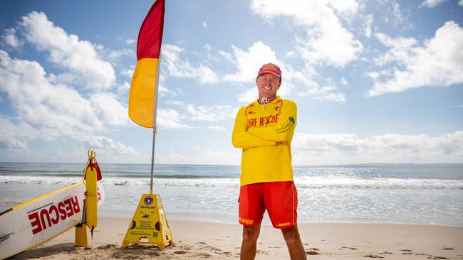 Bribie Island surf lifesaver Bryan Box at Woorim Beach. Picture: Dominika Lis