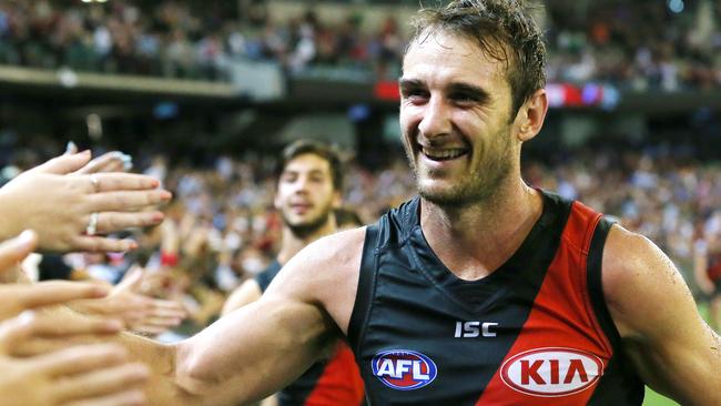 Jobe Watson will wait until the end of the season to decide on his future. Picture: George Salpigtidis