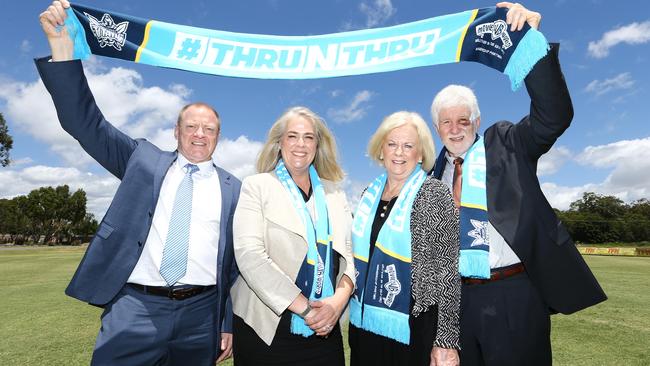 Rebecca Frizelle (second from left) with executive chairman Dennis Watt and fellow co-owners Jo and Darryl Kelly. Picture: Glenn Hampson